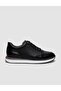 100% Genuine Leather Black Lace-Up Men's Sports Shoes