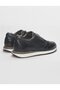 Genuine Leather Navy Blue Men's Sports Shoes - 3
