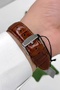 Function Leather Cord Men's Wrist Watch 3 Atm- Coffee-Green with Bracelet Gift Zmfer163 - 4