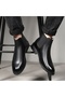 Black Gustavo 100% Genuine Leather Guaranteed Men's Chelsea Boots - 6