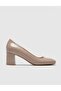 Genuine Leather Beige Women's Heeled Shoes