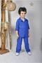 Boy's Wrinkled Fabric Shirt Detailed Double Suit Eid