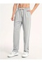 Plus Size Comfortable Men's Gray Sports Sweatpants - Straight Leg Baggy Pants 52Kghjm