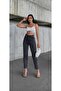 Regalo Dark Grey Lycra Wash Mom Super High Waist Mom Jeans - 4