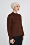 Organic Women's Body with Light Long Sleeve Turtleneck - Chocolate - 4
