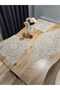 Home Textile 3-Piece Set Bedroom Set Beige [milk coffee] Luxury Lace 90x40 table runner 40x40 napkin [2 pieces]