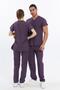 Happiness Basic - Lycra Doctor Nurse Uniform Set Scrubs Uniform Surgical Set (Unisex), Rose Ku - 6