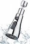 Metallic Faucet Head with 3 Functions for High Pressure, Water Saving and Easy Cleaning
