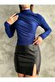 Sandy Fabric Bluz with Shoulder and Waist with Spring Lapel - 4
