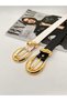 2-Piece Gold Women's Belt Trouser Belt Dress Belt Shirt Belt Coat Belt - 3