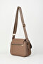 Women's Clover Dark Mink 4-Pocket Flap Shoulder Bag with Zipper and Snap Closure - 4