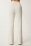 Spanish Leg Stretchy Knitwear Trousers Cream Lus0072 - 6