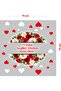 Roses Hearts Happy Valentine's Day Glass Showcase Room Sticker 70cm - 2