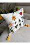 1 Throw Pillow Cover with Punch Embroidery - 3