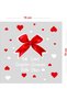 Ribbons and Containers February 14 Happy Valentine's Day Glass Showcase Room Sticker 70 cm - 3