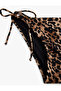 Leopard Patterned Drawstring Bikini Bottom - 3