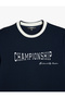 Crew Neck Cotton Blended Stripe Detailed Slogan Printed Sweatshirt - 5
