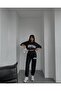 Plus Size Athletic Season New York Printed Oversize Bottom-top T-shirt Tracksuit Set - 4