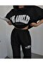 Women's Los Angeles Printed Oversize Bottom Top Summer Suit - 4