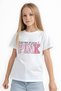 Pink Printed Girls' Short Sleeve T-Shirt