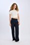 Women's Canvas Trousers D4356Ax/Nv199 Navy - 3