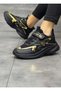 Children's Lace-Up Black Silver Single Velcro Flexible Lightweight Breathable Unisex Mesh Sneaker Sports Shoes - 2