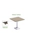 Bar Table Square Base 4 Seater Cocktail Bistro Table for Pub_Linen - 3