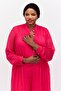 Women Plus Size Textured Long Sleeve Jumpsuit, Pink - 2