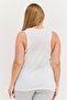 Women Sportswear Fit Sleeveless Training Top, White - 3