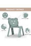 CH01 Kids Chair - Plastic Stackable Chair with Smooth Round Corners Light Grey, Single Chair - 2