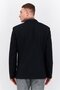 Men Fitted Fit Solid Formal Blazer, Black - 3