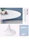 Modern Round Dining Table White With Pedestal Base In Tulip Design, Mid-Century Leisure Table - 5