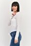 Women Plain Long Sleeve Top, White - 2
