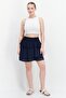 Women Plain Mini Skirts, Navy - 4