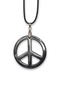 Peace Symbol Hematite Unisex Necklace 104-2 - 4