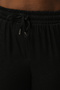Women's Black Color Trousers with Elastic Waist Lapes Patterned - 2