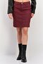 Women Solid Mini Skirt, Maroon