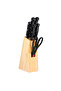 7Pcs Caliber Cutlery Set with Wooden Stand - Basic Kitchen Knife Set