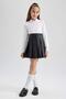 J0010A6-Fw Girl's Long Sleeve Polo Neck T-Shirt - 4