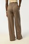 Women's with Elastic Waist Bowl Legs Straight Mink Color Pants - 3