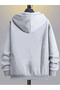 Men's Winter Hooded Zipper Sweatshirt Jacket - 2