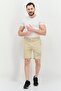 Men Sportswear Fit Drawstring Outdoor Shorts, Beige - 4