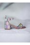 Girl's 3-Stripes Stone Rainbow Heeled Evening Dress Shoes - 4