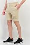 Men Sportswear Fit Drawstring Outdoor Shorts, Beige - 2