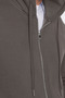 Unisex Relax Fit Relax Cut Cotton Inner Fleece Double Pocket Zippered Gray Hooded Sweatshirt - 3