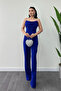 Atlas fabric back detailed jumpsuit - sax blue - 5