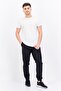 Men Regular Fit Drawstring Plain Cargo Pants, Black - 4