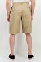 Men Custom Fit Brand Logo Outdoor Shorts, Tan - 3