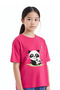 Panda Printed Girls' Short Sleeve T-Shirt