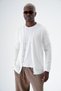 Men's Cotton Buttoned Standard Fit Casual Knitwear Cardigan White 24S277